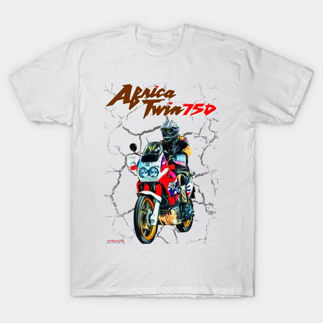 EvolutionMotoarte Africa Twin XRV 750 Vintage T Shirt